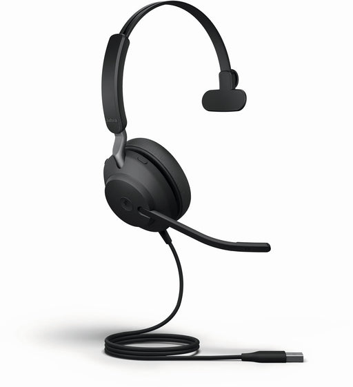 Jabra Evolve2 40 SE MS Mono - Headset - on-ear - wired - USB-A - noise isolating - Certified for Microsoft Teams