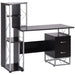 HOMCOM Desk with Shelves Black 550 x 1,230 mm