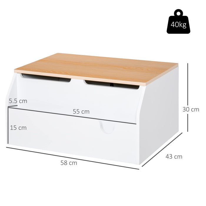 HOMCOM Storage Box 311-020 300 mm 430 mm 580 mm White