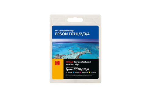 Kodak Ink Cartridge Compatible with Epson C13T07154012 T0715 Black, Cyan, Magenta, Yellow Pack of 4