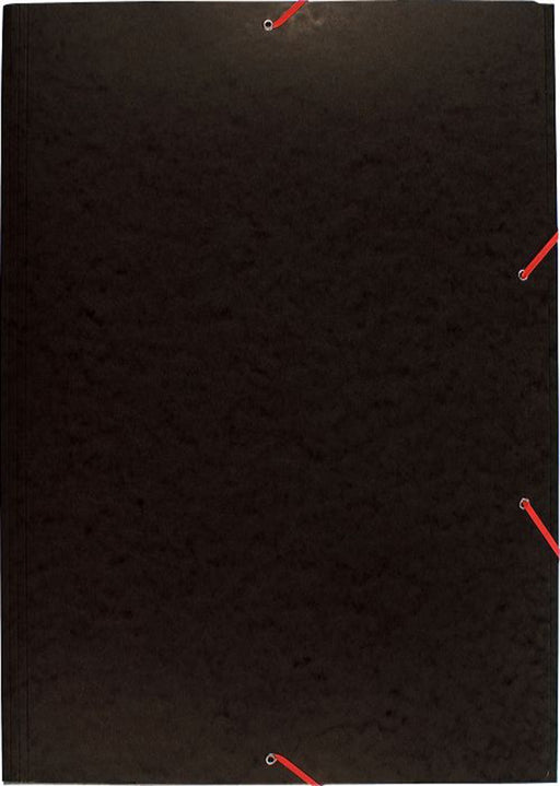 Exacompta 3 Flap Folder 59651E A2 Black Mottled Pressboard 44 x 62 cm Pack of 10