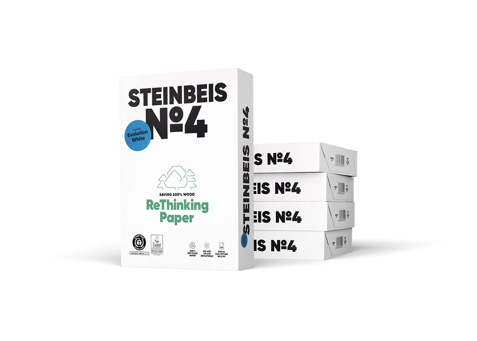 Steinbeis No.4 A3 Printer Paper White 100% Recycled 80 gsm Smooth 500 Sheets