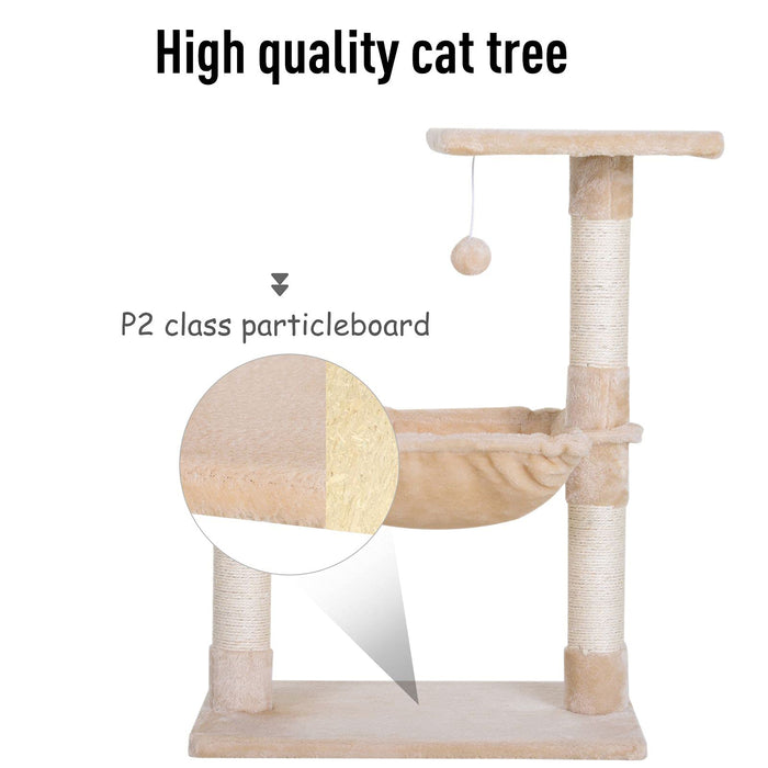 PawHut Cat Tree Beige 360 mm x 500 mm x 700 mm