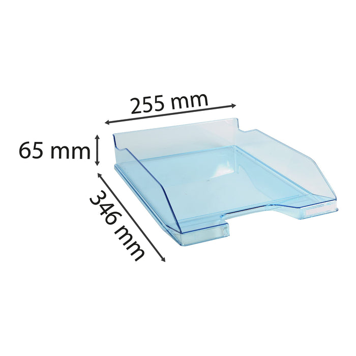 Exacompta Letter Tray Combo Midi 113236D Glossy Turquoise Pack of 6