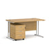 Dams International Straight Desk with 3 Drawer Pedestal SBWH314O 1,400 x 800 x 725 mm