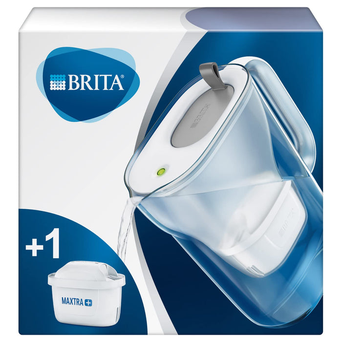 BRITA Water Filter Jug fill&enjoy Style 2.4L White-Soft Grey