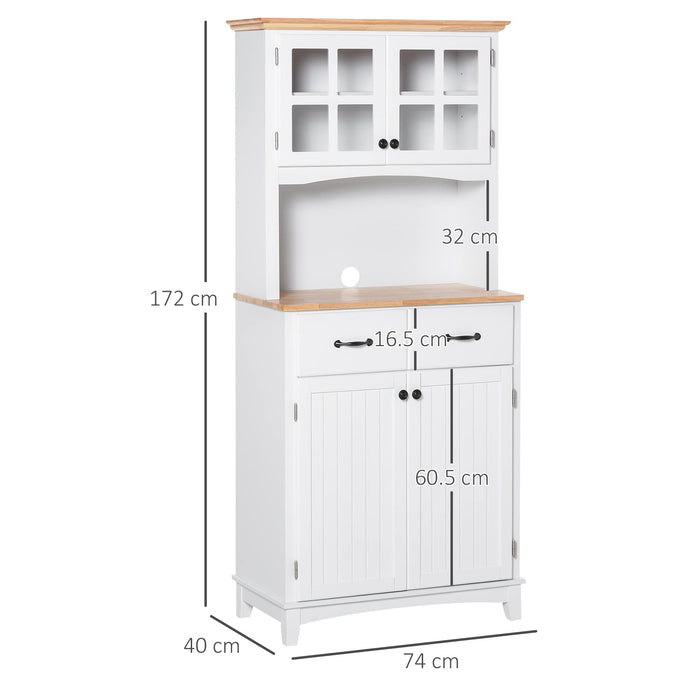 HOMCOM Cupboard 835-278 MDF (Medium-Density Fibreboard), Rubber Wood