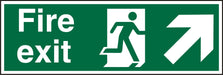 Fire Exit Sign with Up Right Arrow Plastic 20 x 60 cm