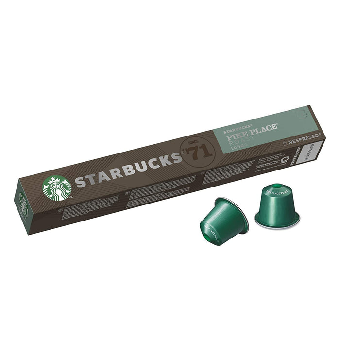 Starbucks Pike Place Roast Caffeinated Ground Coffee Pods Box Lungo Medium 53 g Pack of 10