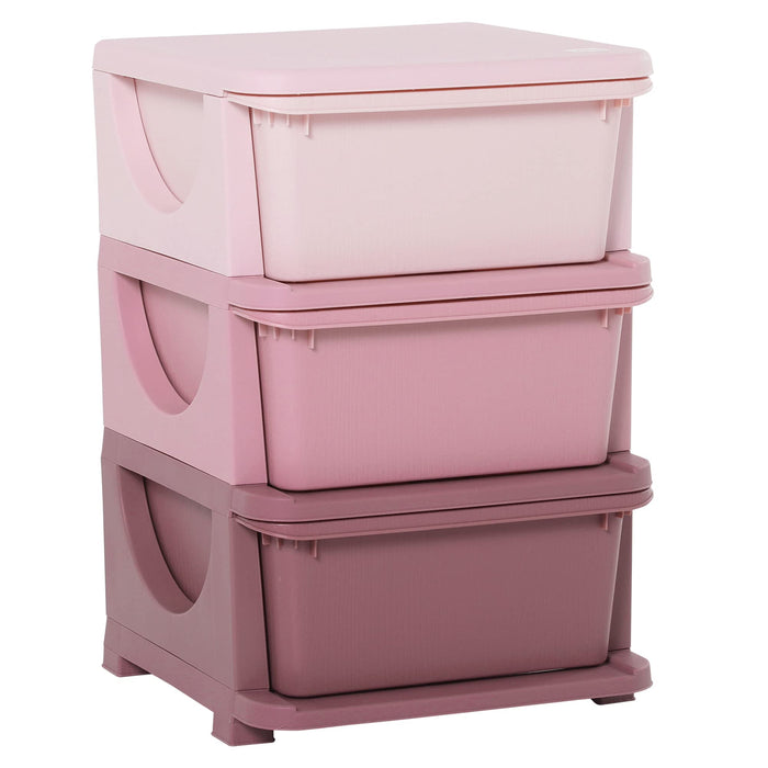 HOMCOM Kids Storage Box Pink 37 x 56.5 cm