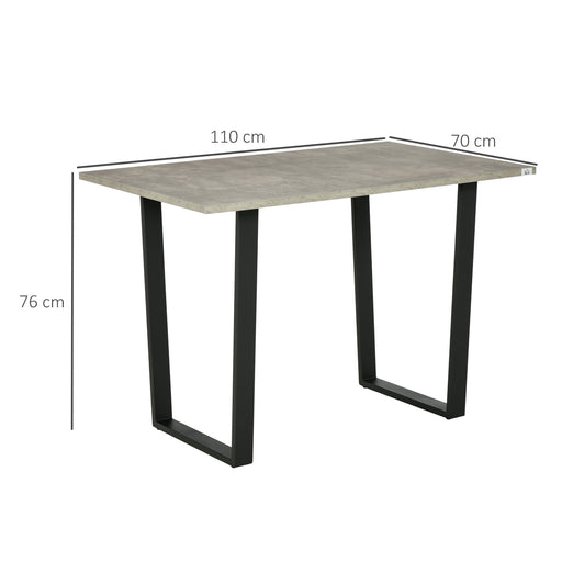 HOMCOM Dining Table MDF (Medium-Density Fibreboard), Steel 4 Seat