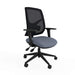 Ergonomic Home Office Deluxe Slimline Chair with Arms, Seat Slide and Height Adjustable Fabric Grey 2D Arms