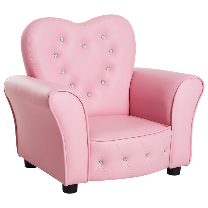 HOMCOM Kids Sofa Pink