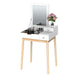 HOMCOM Dressing Table 831-183 MDF, Pine Wood White 500 mm x 600 mm x 8550 mm