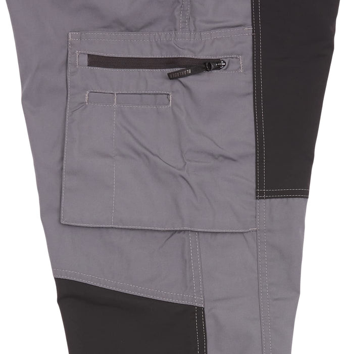 BLÅKLÄDER Trousers 14591845 Cotton, PL (Polyester) Mid Grey, Black Size 49S