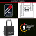 MASTERLOCK Combination Padlock M178EURD Boron Carbide