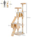 PawHut Cat Tree Cream 500 mm x 500 mm x 1700 mm