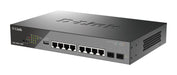 D-Link DSS 200G-10MP - Switch - Managed - 8 x 10/100/1000 (PoE) + 2 x Gigabit SFP - rack-mountable - PoE (130 W)