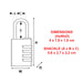 Master lock Padlock 7640EURD 4 x 7.8 cm Combination Aluminum Grey