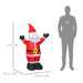 HOMCOM Christmas Santa Claus Inflatable Red 40 x 120 cm