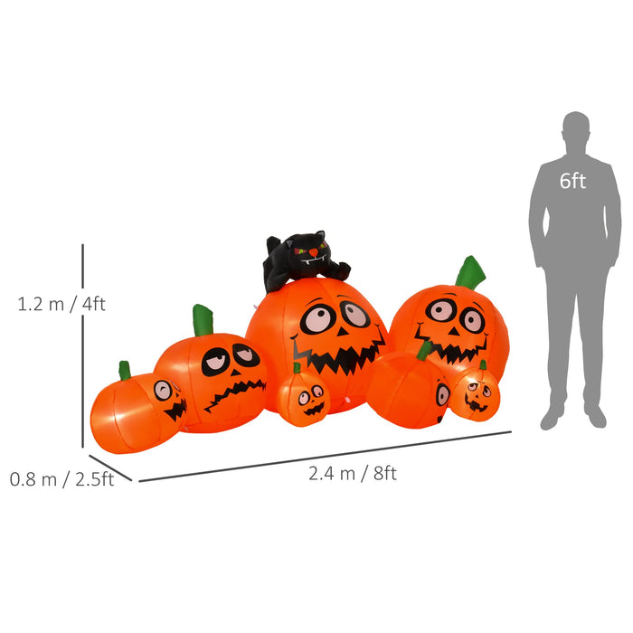 HOMCOM Inflatable Halloween Decoration 844-309V70 Orange 240 x 800 x 120 (W x D x H)