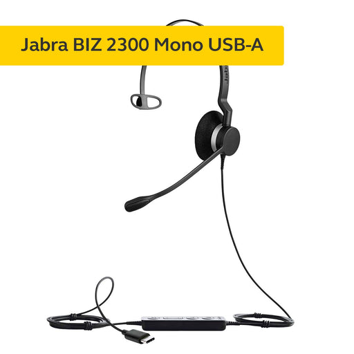 Jabra BIZ 2300 USB MS Mono - Headset - on-ear - wired - USB - Certified for Skype for Business