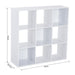 HOMCOM 9 Partitions Cabinet Without Basket White 910 mm x 295 mm x 910 mm