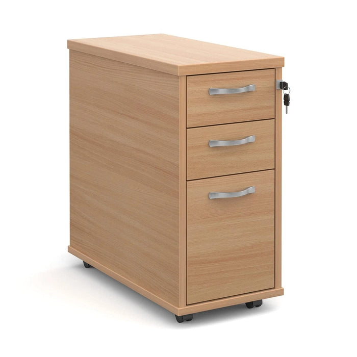 Dams International Pedestal with 3 Lockable Drawers MFC 300 x 600 x 630mm Beech