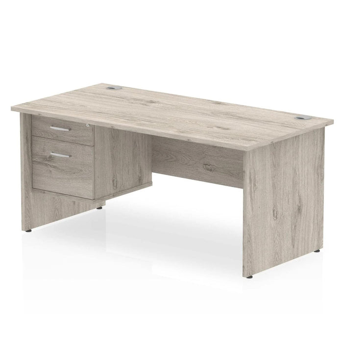 dynamic Ergonomic Desk Impulse MIRDP16FP2GRY Grey Oak 1600 mm x 800 mm x 730 mm