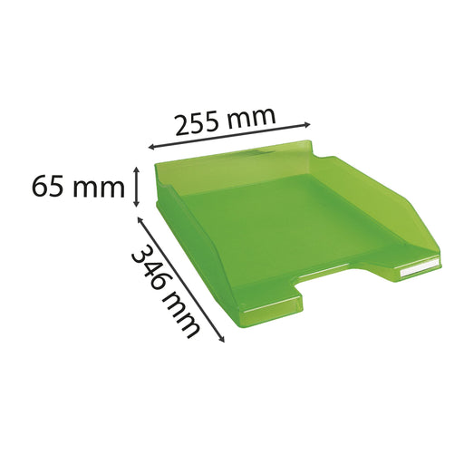 Exacompta Letter Tray Midi Combo Apple Green, Transparent Pack of 6