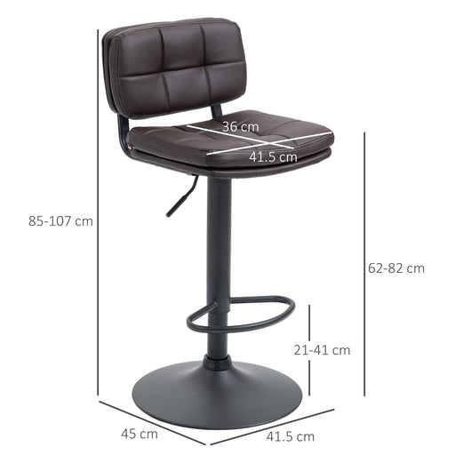 HOMCOM Bar Stool 835-499V70BN Brown