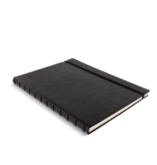 Filofax Notebook 115022 A4 Ruled Twin Wire Faux-leather Soft Cover Black 56 Pages