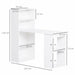 HOMCOM Desk White 550 x 1,200 mm