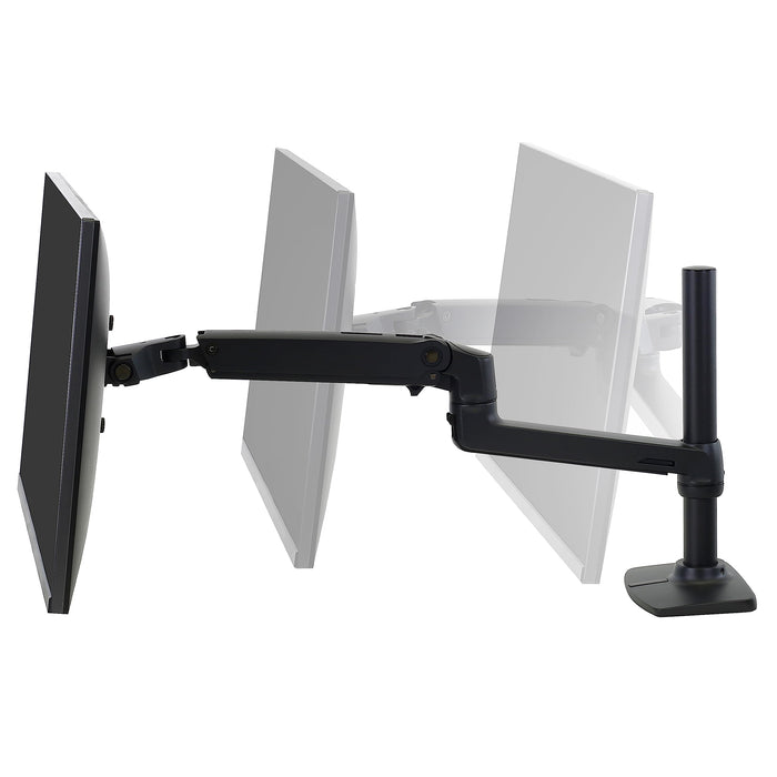 Ergotron - Mounting kit (articulating arm, tall pole, 2-piece desk clamp) - for Monitor - aluminium - matte black - screen size: up to 34" - desk-mountable