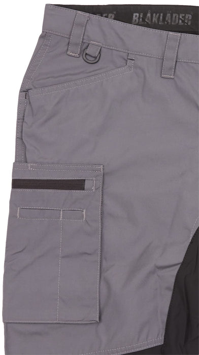 BLÅKLÄDER Trousers 14591845 Cotton, PL (Polyester) Mid Grey, Black Size 46R