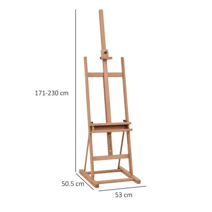 Vinsetto Easel Nature Wood 50.5 x 203 cm