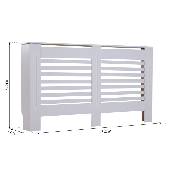 HOMCOM Radiator Cover MDF 111.5 x 19 x 82 cm White