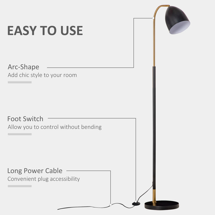 HOMCOM Floor Lamp B31-305V70 Black, Gold