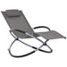 OutSunny Rocking Chair Grey With Pillow