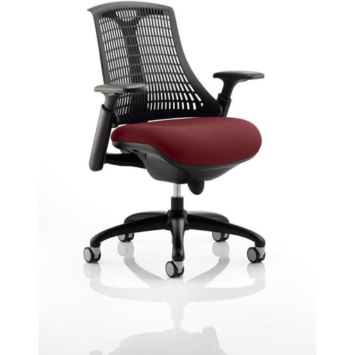 Dynamic Synchro Tilt Task Operator Chair Height Adjustable Arms Flex Black Back, Ginseng Chilli Seat Without Headrest High Back