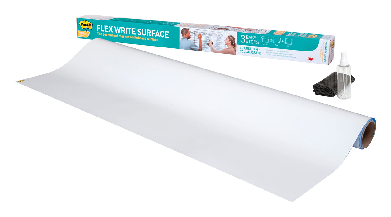 Post-it Dry Erase Film Flex Write Surface Transparent FWS8x4 1 roll 121.9 cm x 243.8 cm