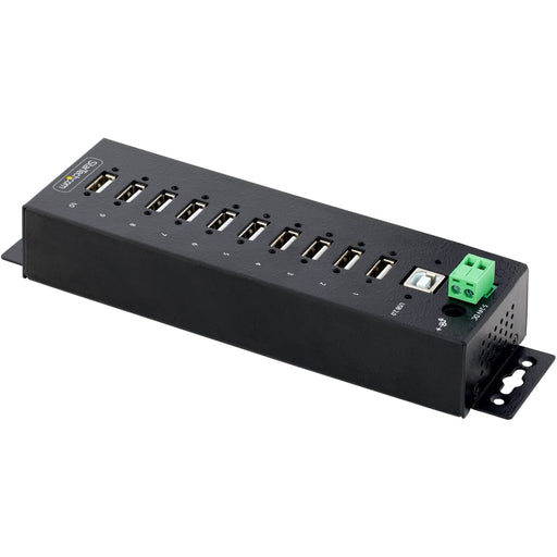 StarTech.com 10-Port Industrial USB 2.0 Rugged Hub with ESD Level 4 Protection