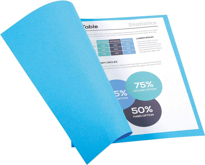 Exacompta Forever Square Cut Folder 420010E A4 Manila 24 (W) x 32 (H) cm Blue Pack of 500