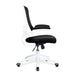 Nautilus Designs Ltd. Designer Medium Back Mesh Chair with White Shell and Folding Arms Red