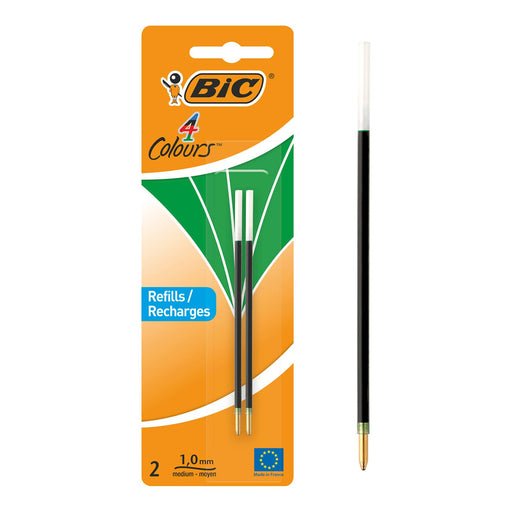 BIC Ballpoint Pen Refill 4 Colours 0.4 mm Green Pack of 2