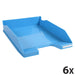 Exacompta Letter Tray Combo Midi Glossy Turquoise Pack of 6