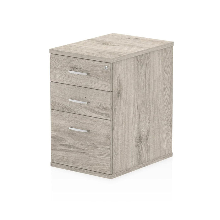 Impulse 800 Desk High Pedestal 3 Drawer Oak 430 x 800 x 730 mm