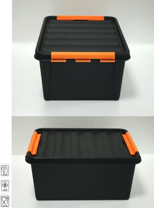 SmartStore Pro Storage Box With Lid 50 L Black 40 x 60 x 34 cm