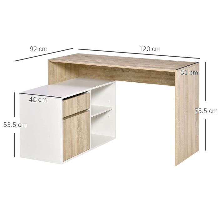 HOMCOM Desk Oak 920 x 755 mm