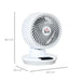 HOMCOM Desk Fan Non Height Adjustable 45 W ABS (Acrylonitrile Butadiene Styrene) White 20.2 x 20.2 x 28.2 cm